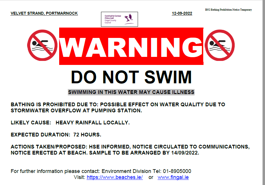 Do Not Swim Portmarnock