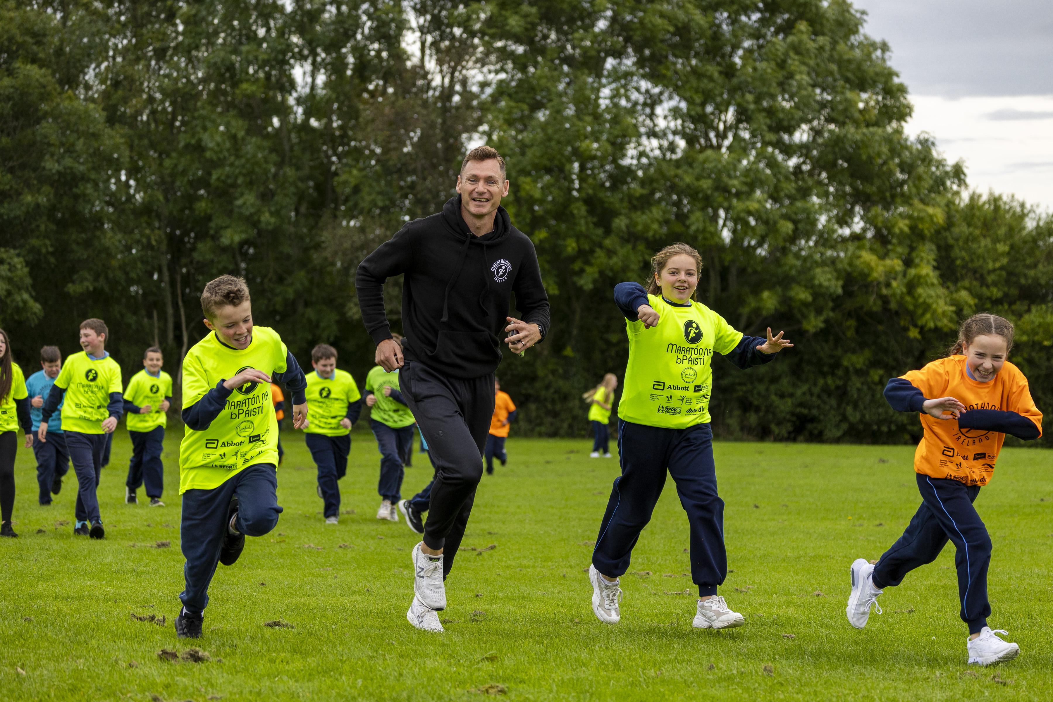 Marathon Kids School visit 2022 running