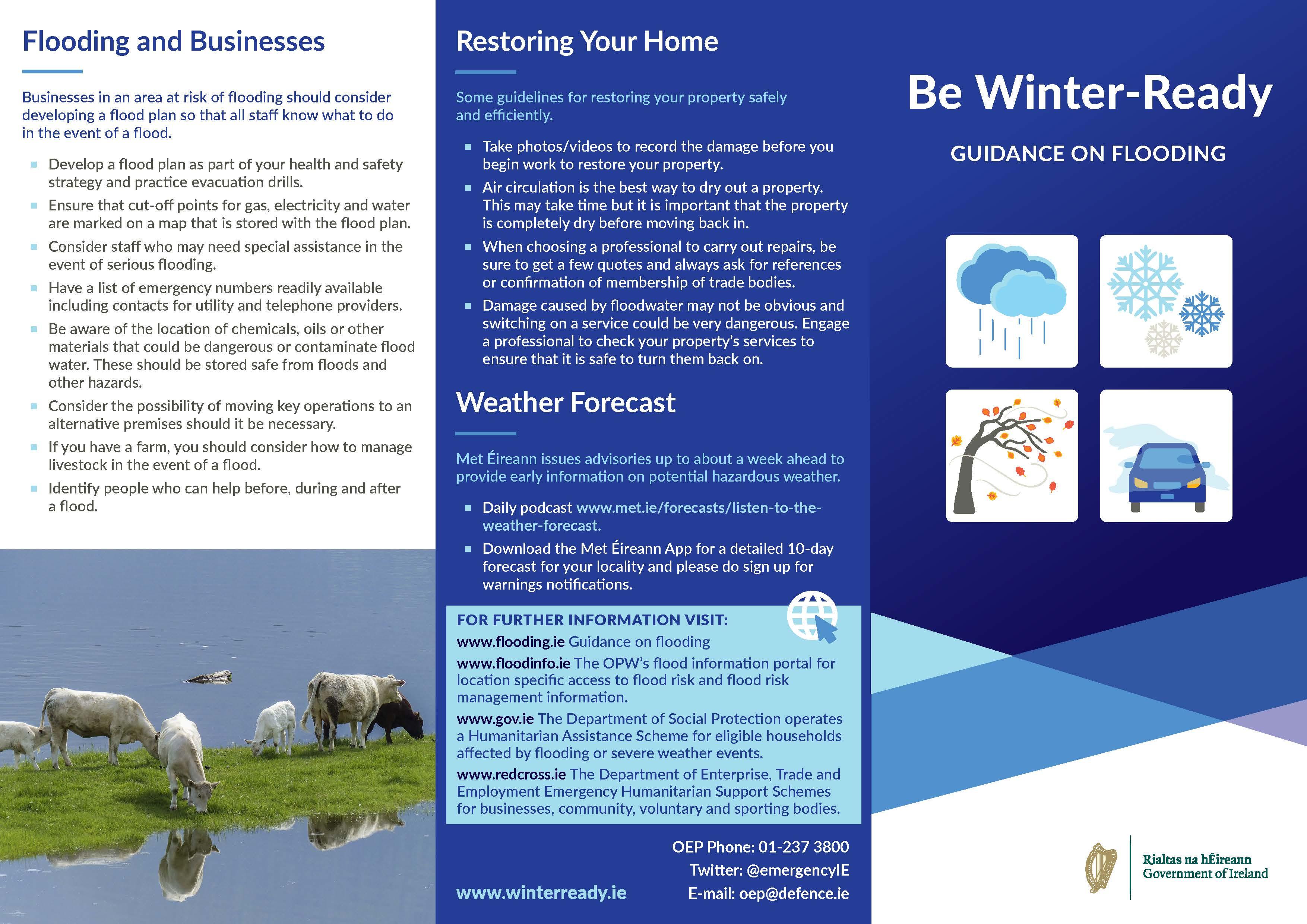 Be Winter ready guidance on flooding