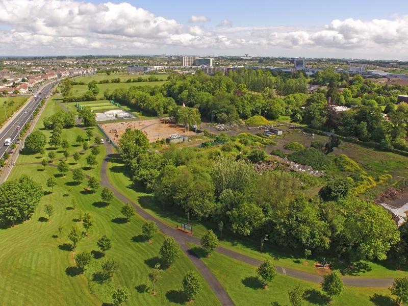 aerial view millenium park