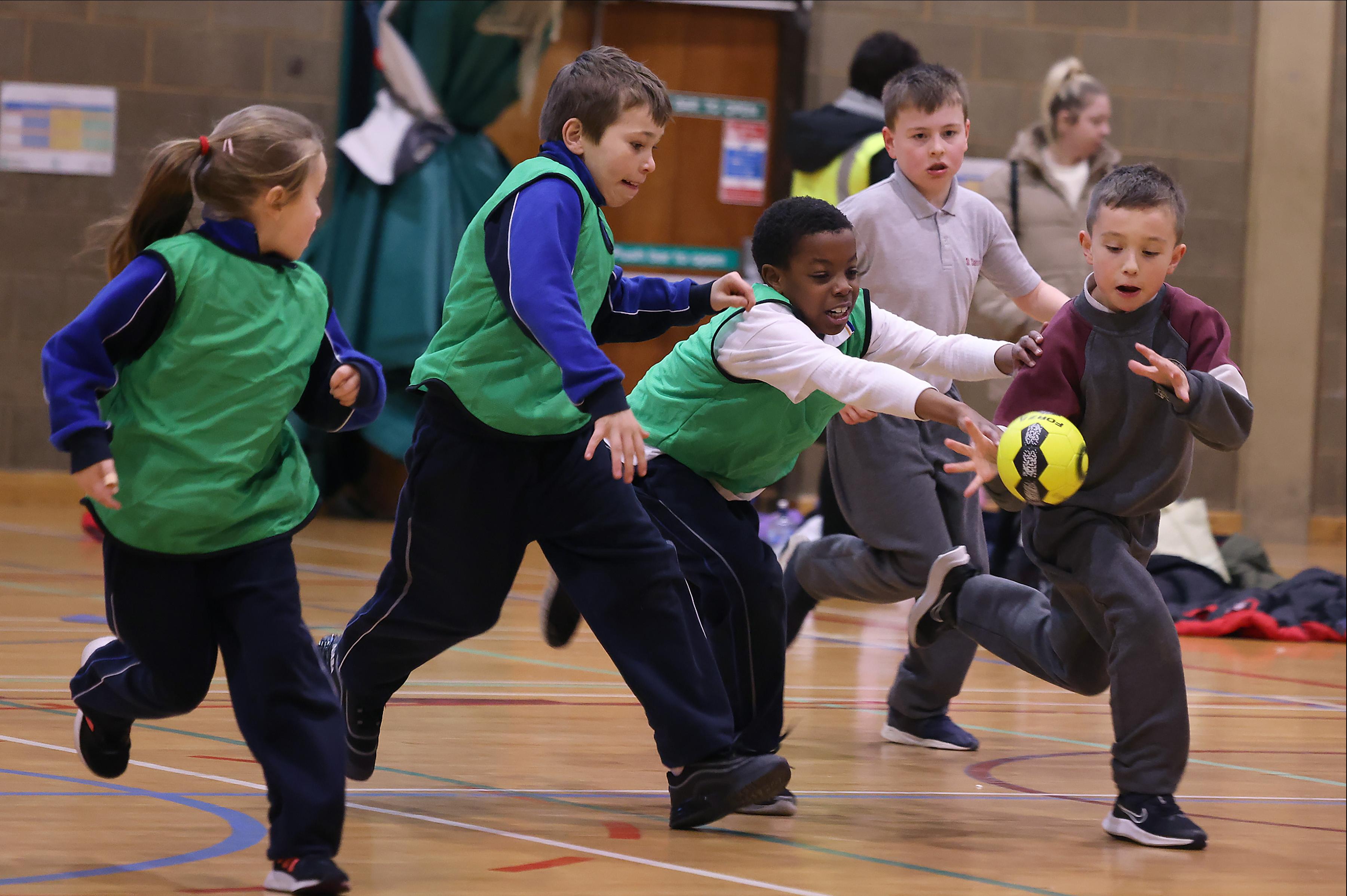 participants at the Olympic Handball Schools Blitz, Blanchardstown