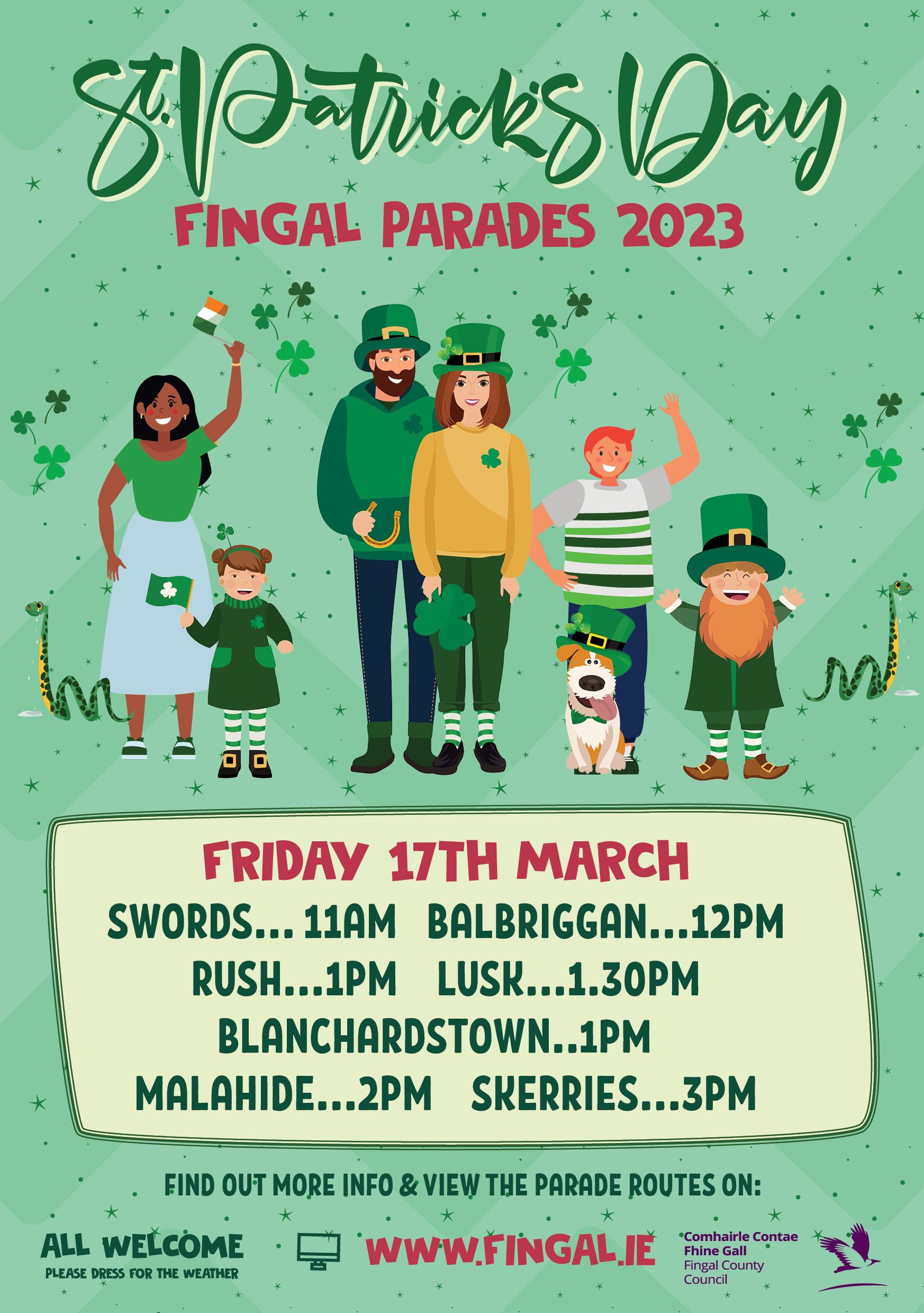 St Patrick's Day Parade Timetable