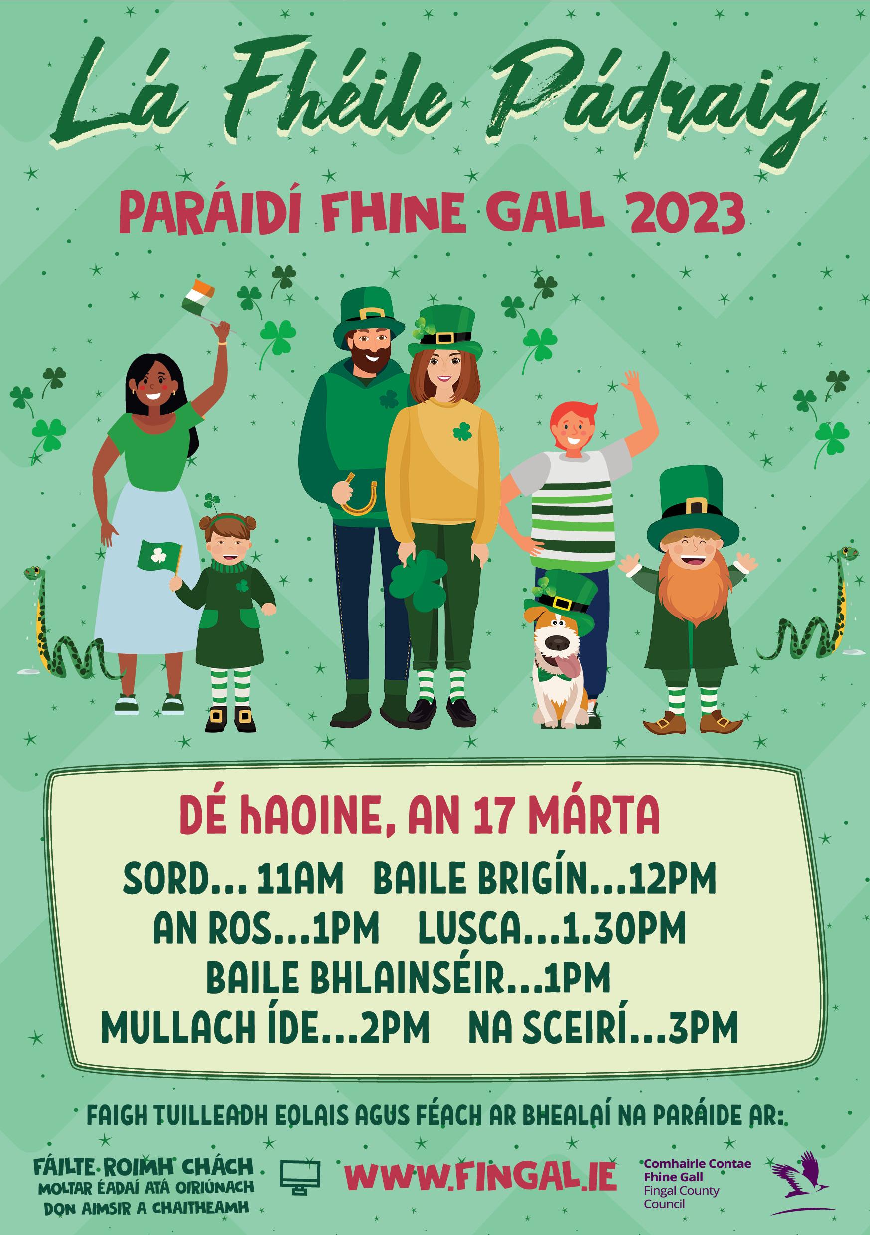 St Patrick’s Day parades schedule