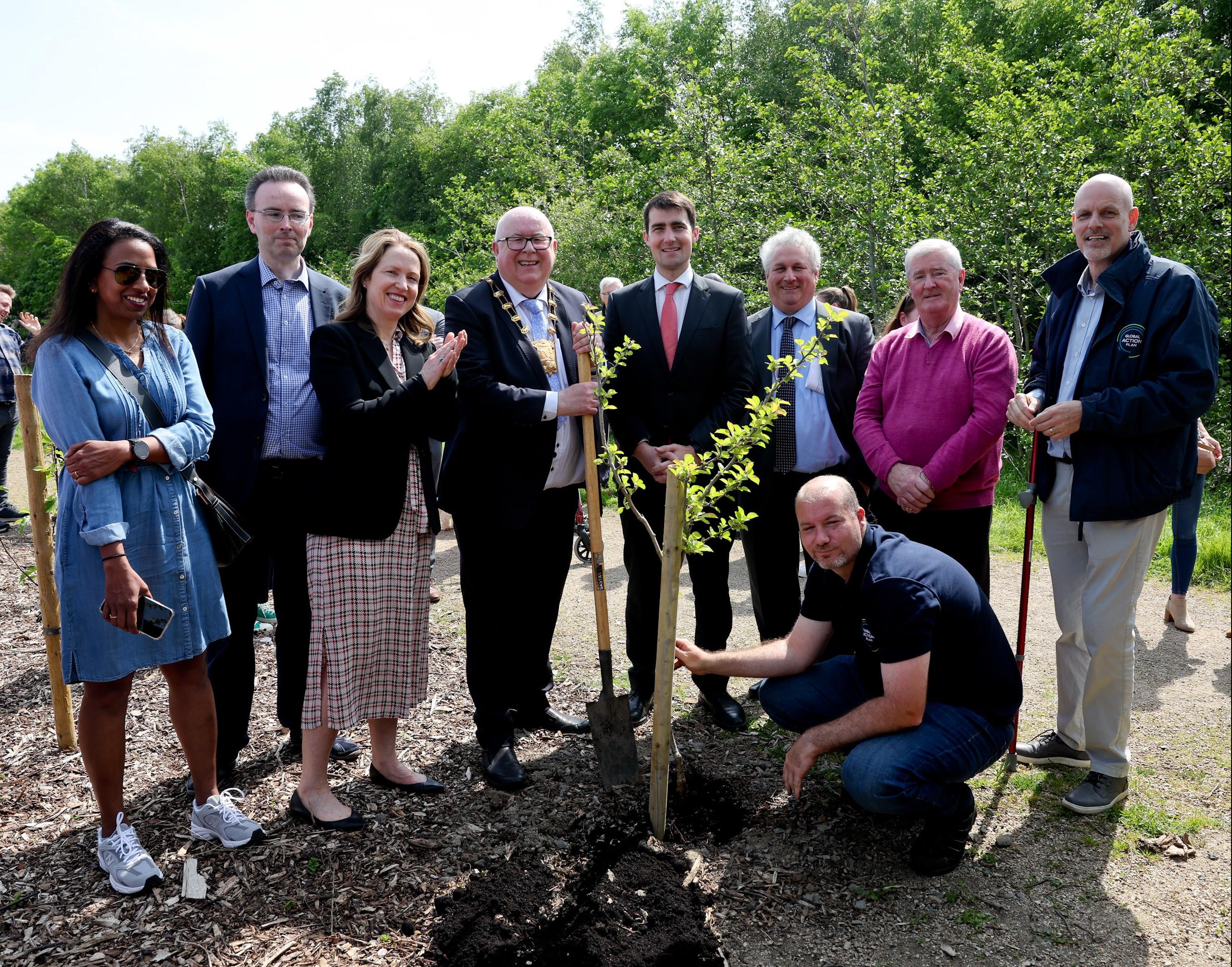 Mayor of Fingal, Cllr Howard Mahony, at the opening of the new community garden in Blanchardstown