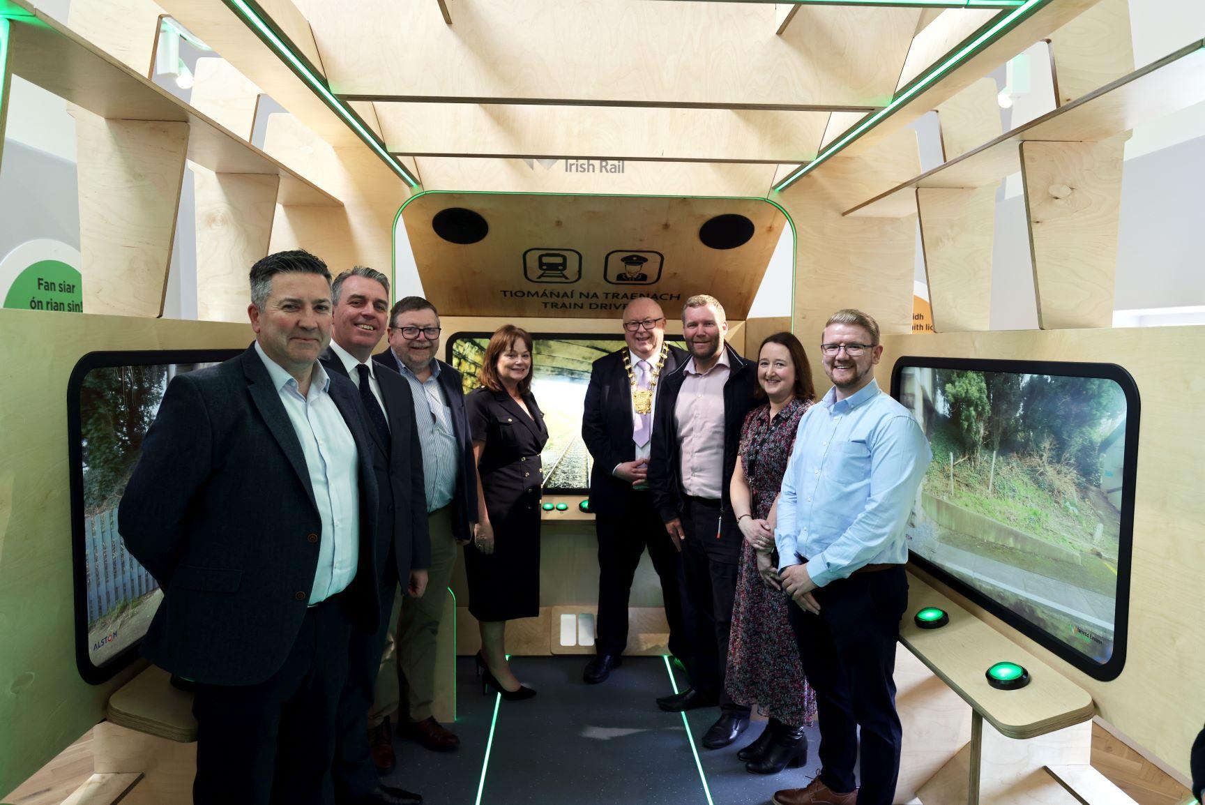  Mayor of Fingal, Cllr Howard Mahony, Chief executive of Fingal County Council, AnnMarie Farrelly, alongside the Fingal Team