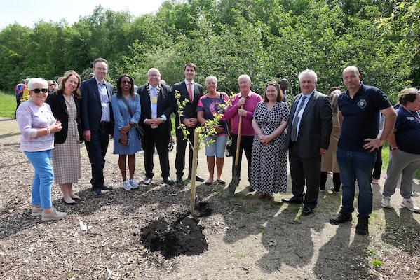 Mayor of Fingal, Cllr Howard Mahony, at the opening of the new community garden in Blanchardstown