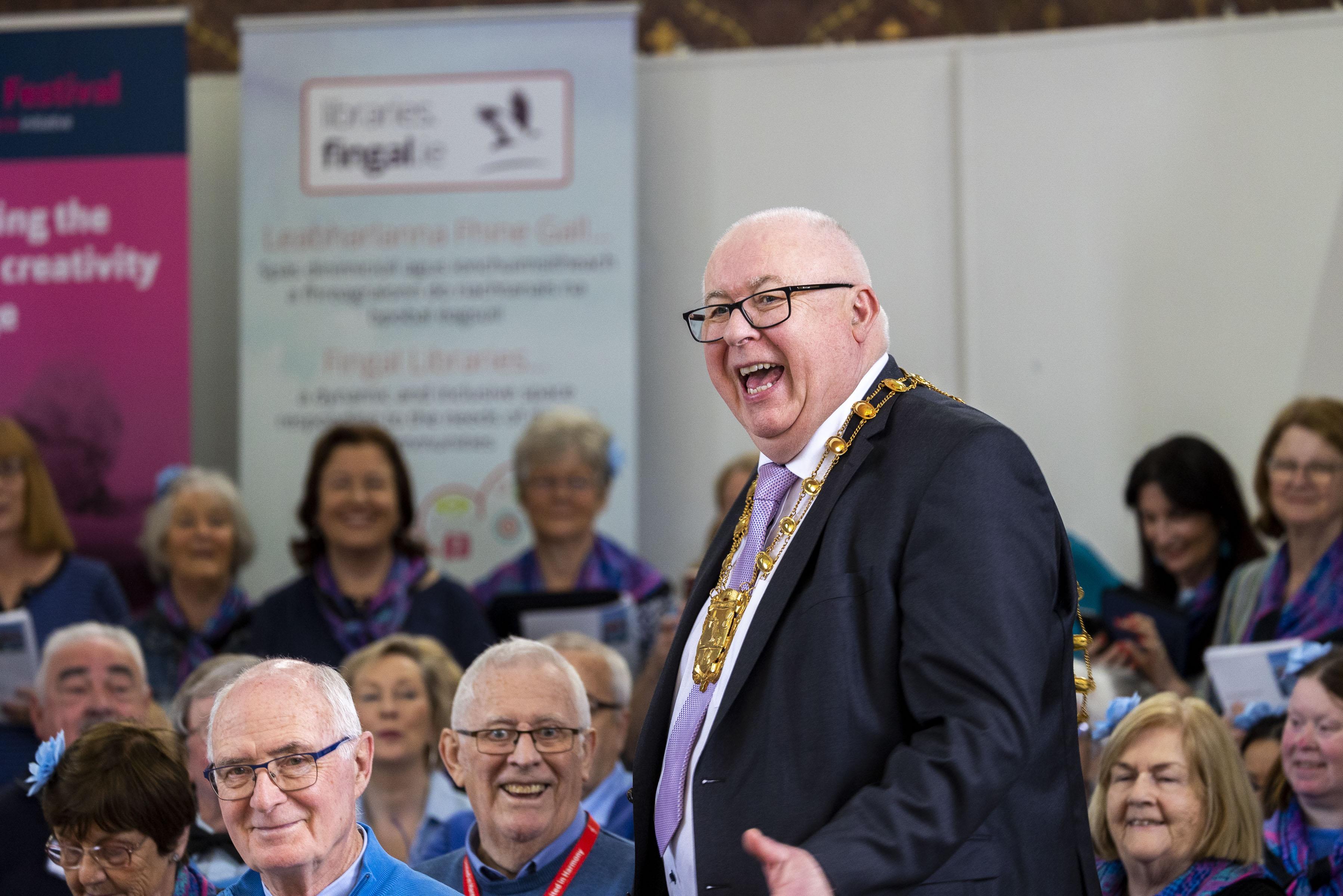 Mayor of Fingal, Cllr Howard Mahony and the Forget Me Nots Choir