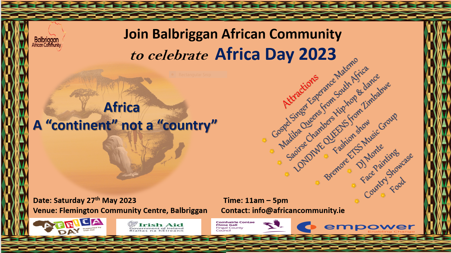 AANI Africa day flyer