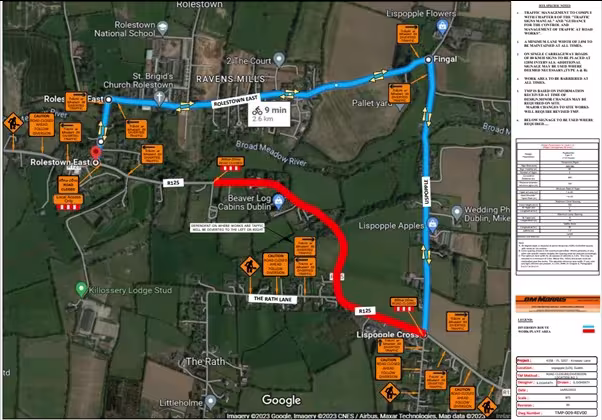 Map of R125-10 and R125-11 Ashbourne Road Swords