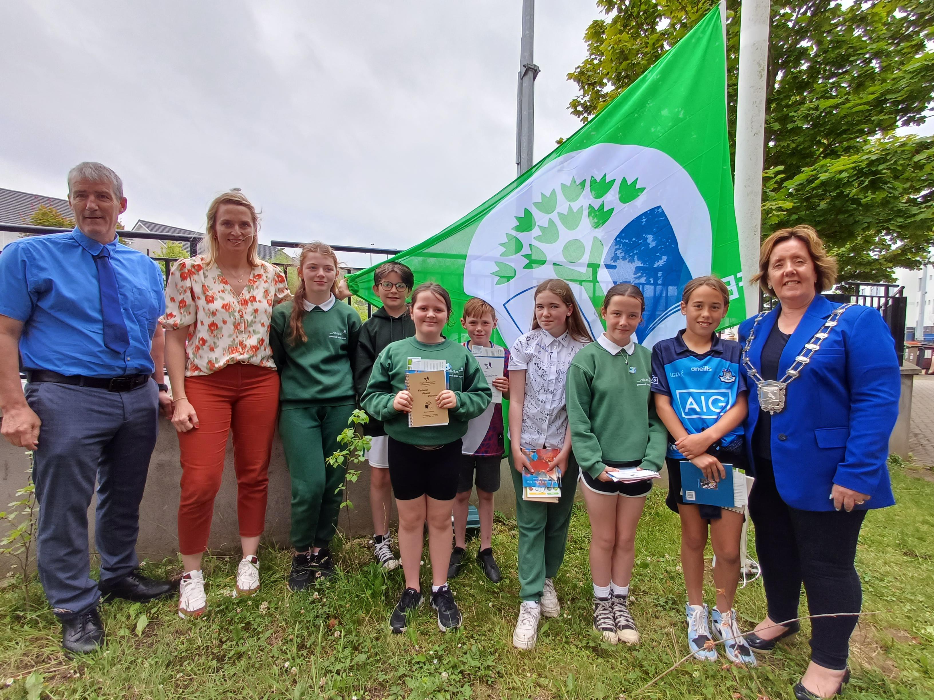 green schools flag raising ceremony