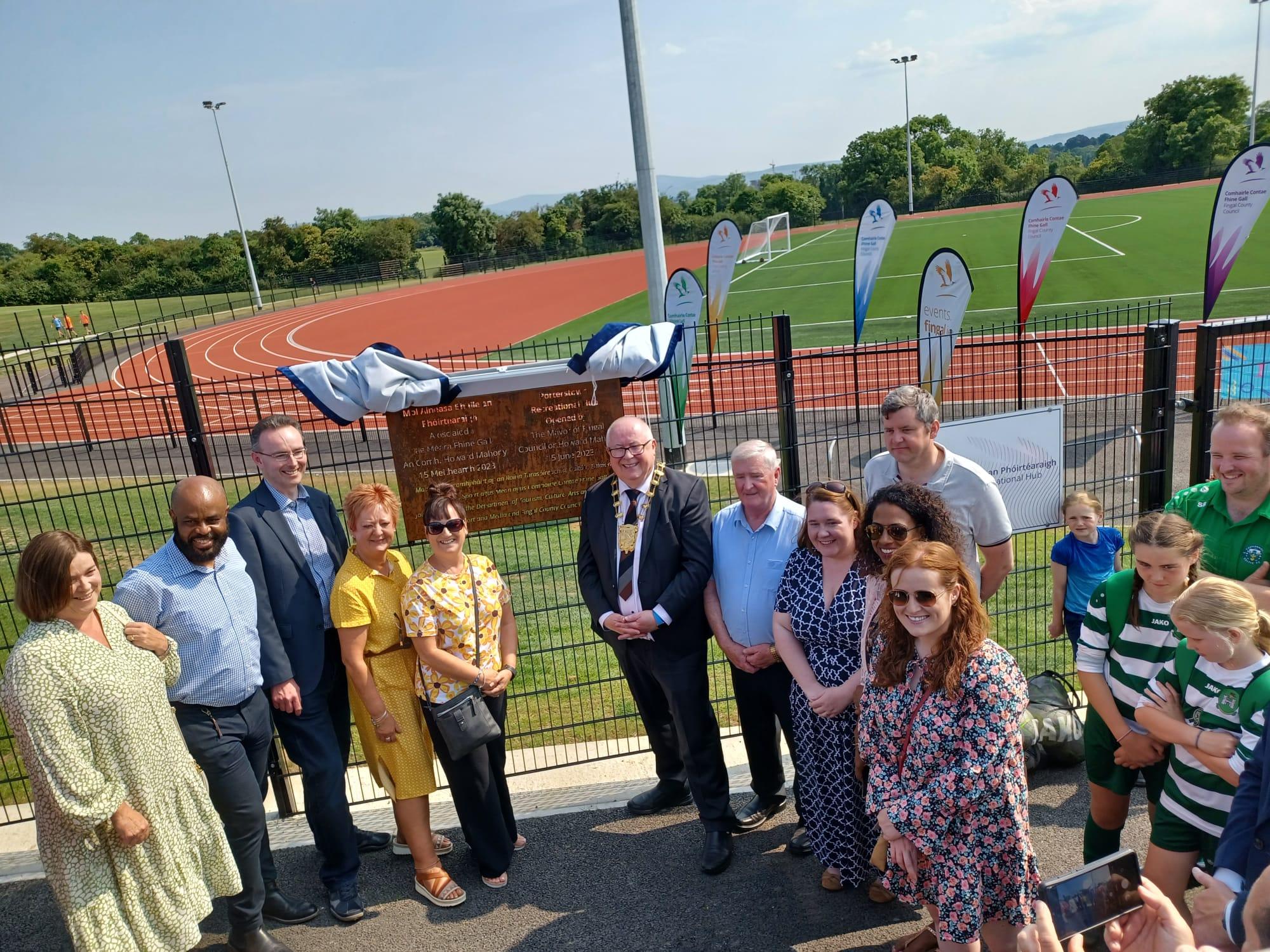 MAyor of Fingal Cllr Howard Mahony has officially opened the Porterstown Recreational Hub