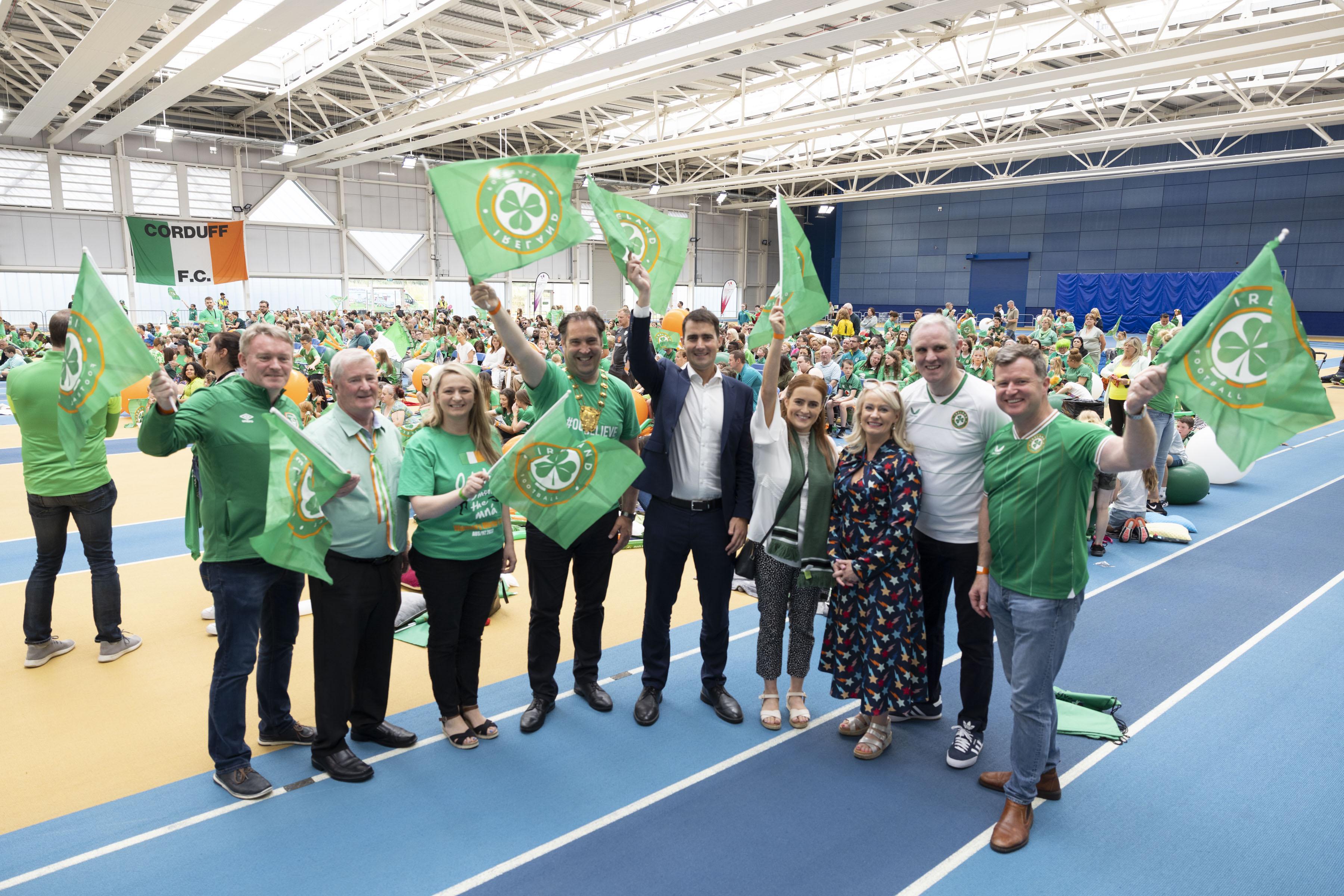 Womens World Cup Watch Party Mayor photo with politicians