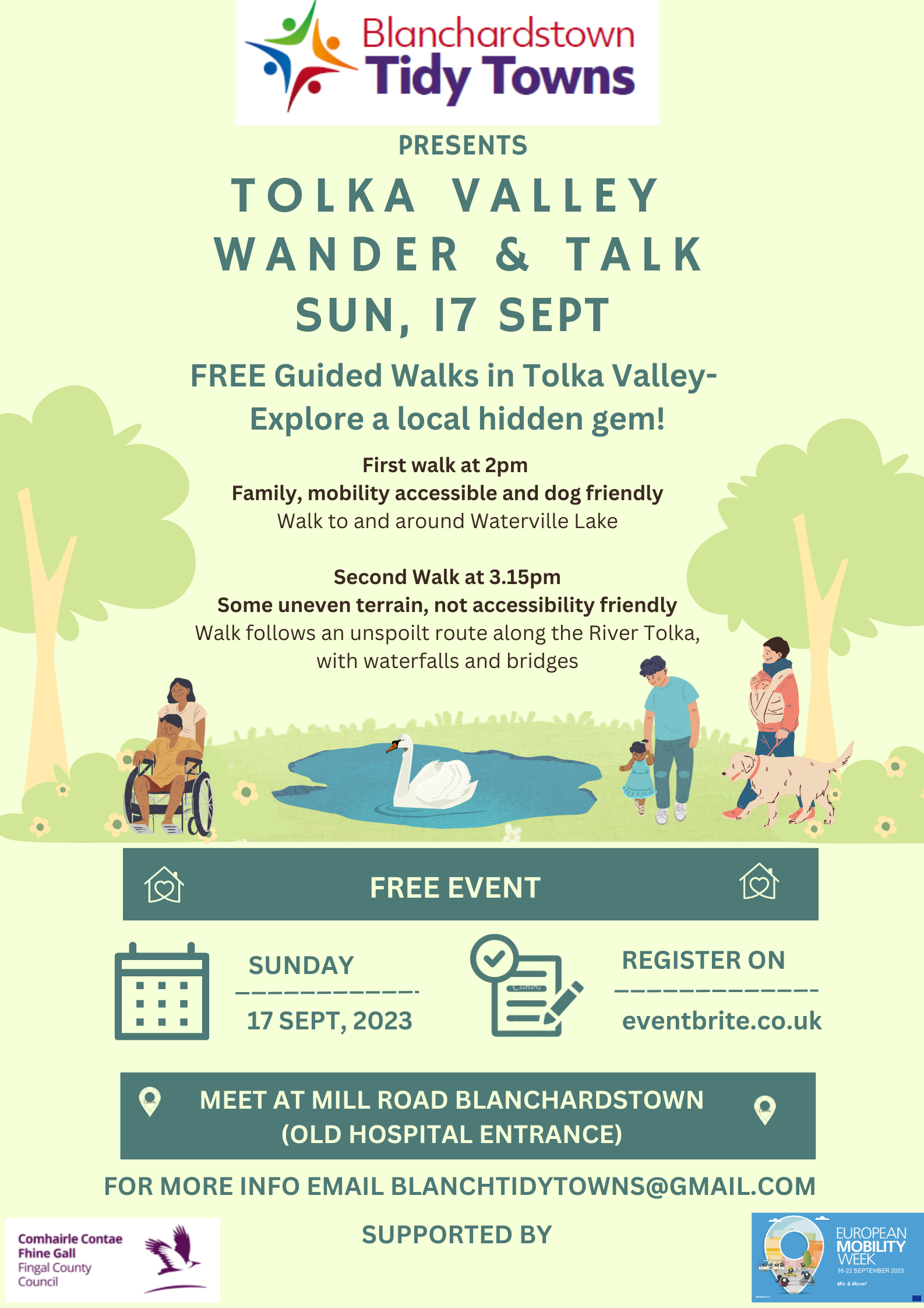 Blanchardstown Wander and Talk event poster