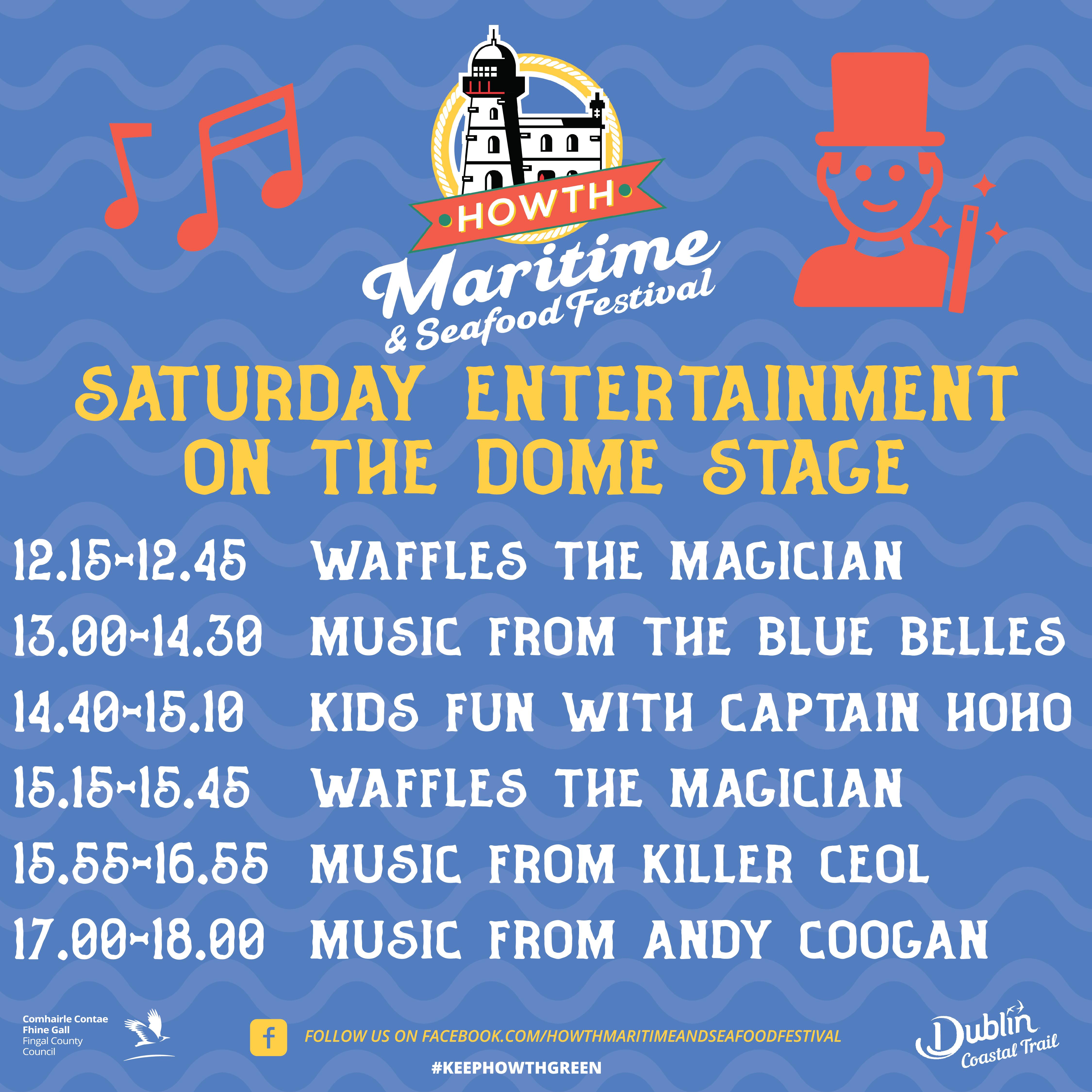 Howth Maritime and Seafood 2023 Saturday Schedule