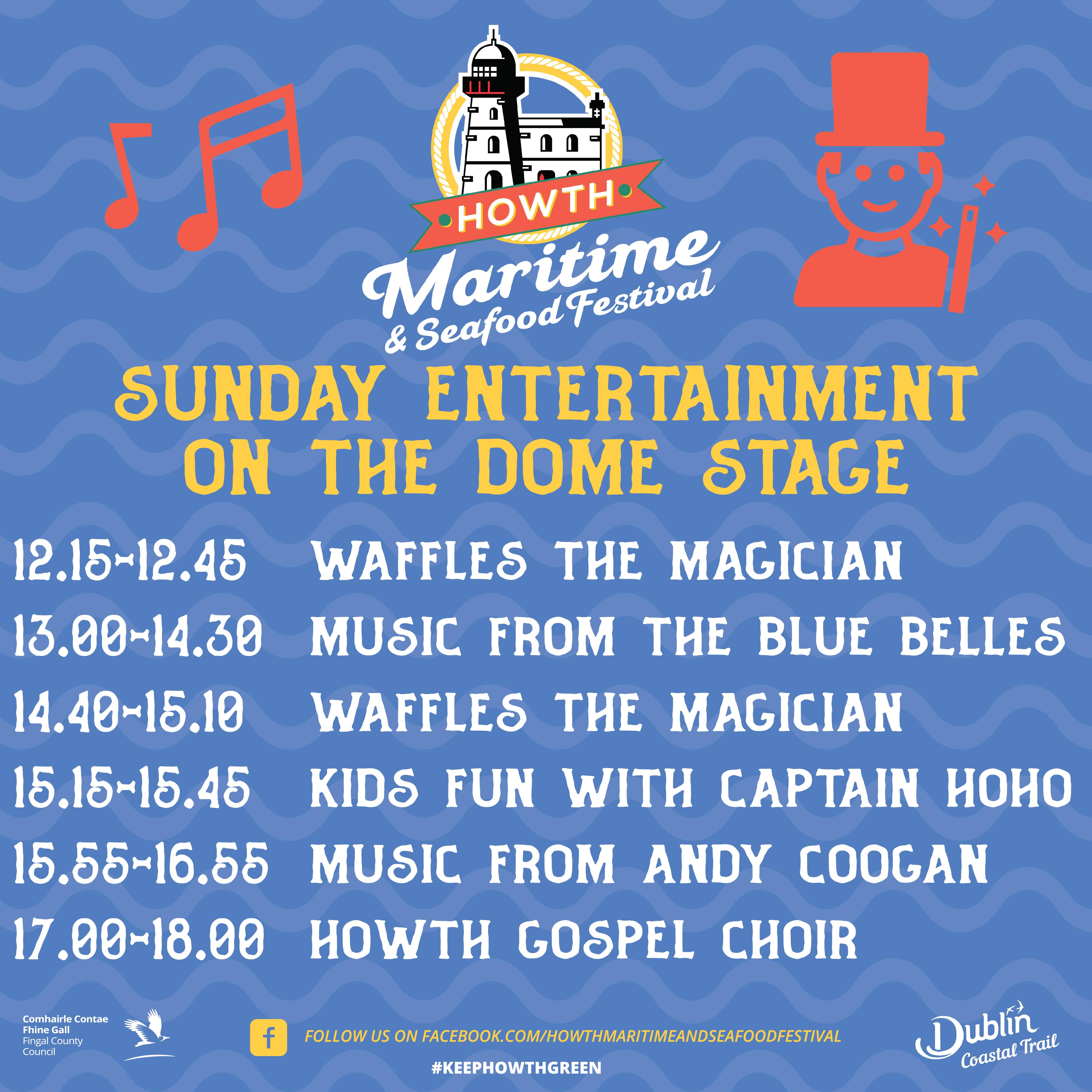 Howth Maritime and Seafood 2023 Sunday Schedule