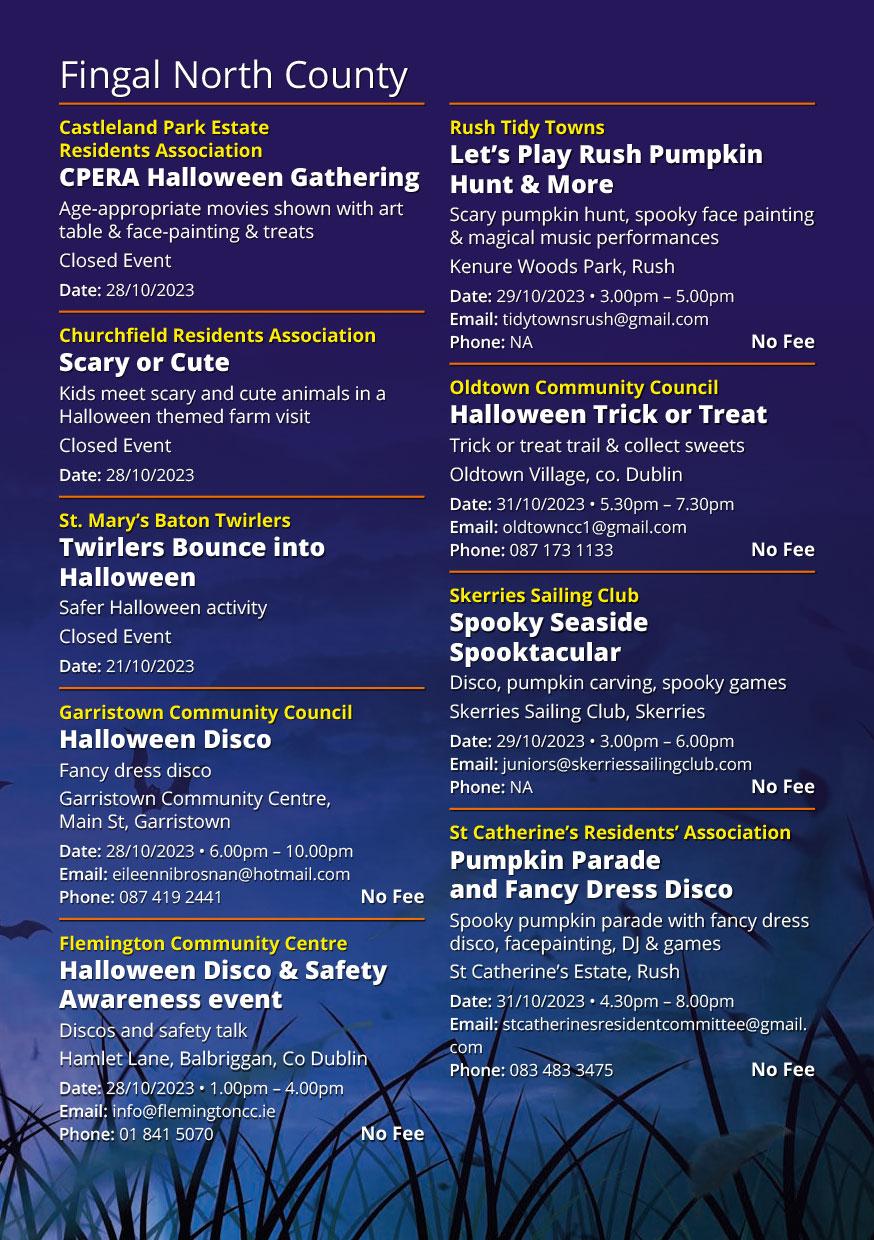 Local Safer Halloween Events Fingal North Dublin