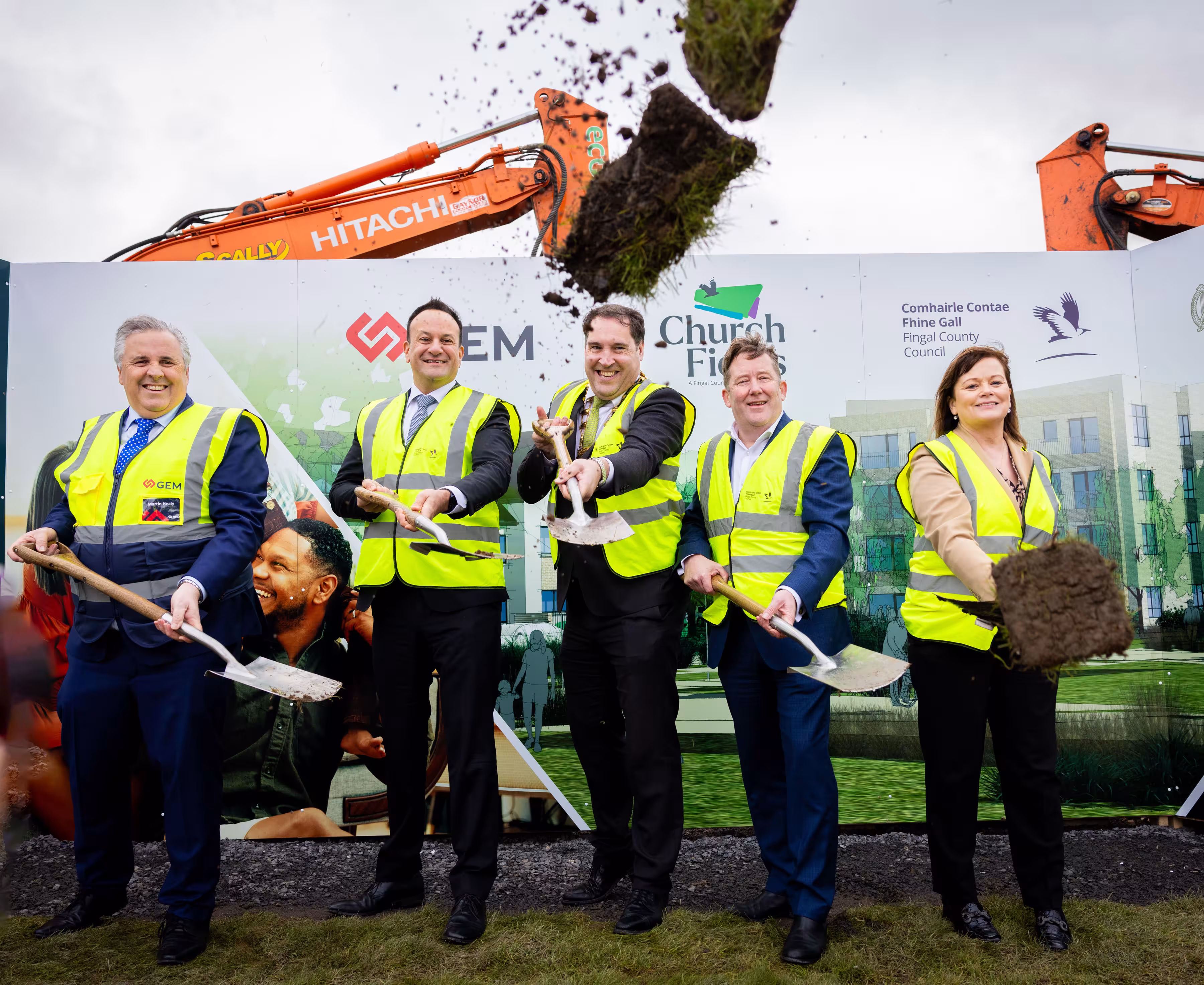  Sod turn at 3A Church Fields