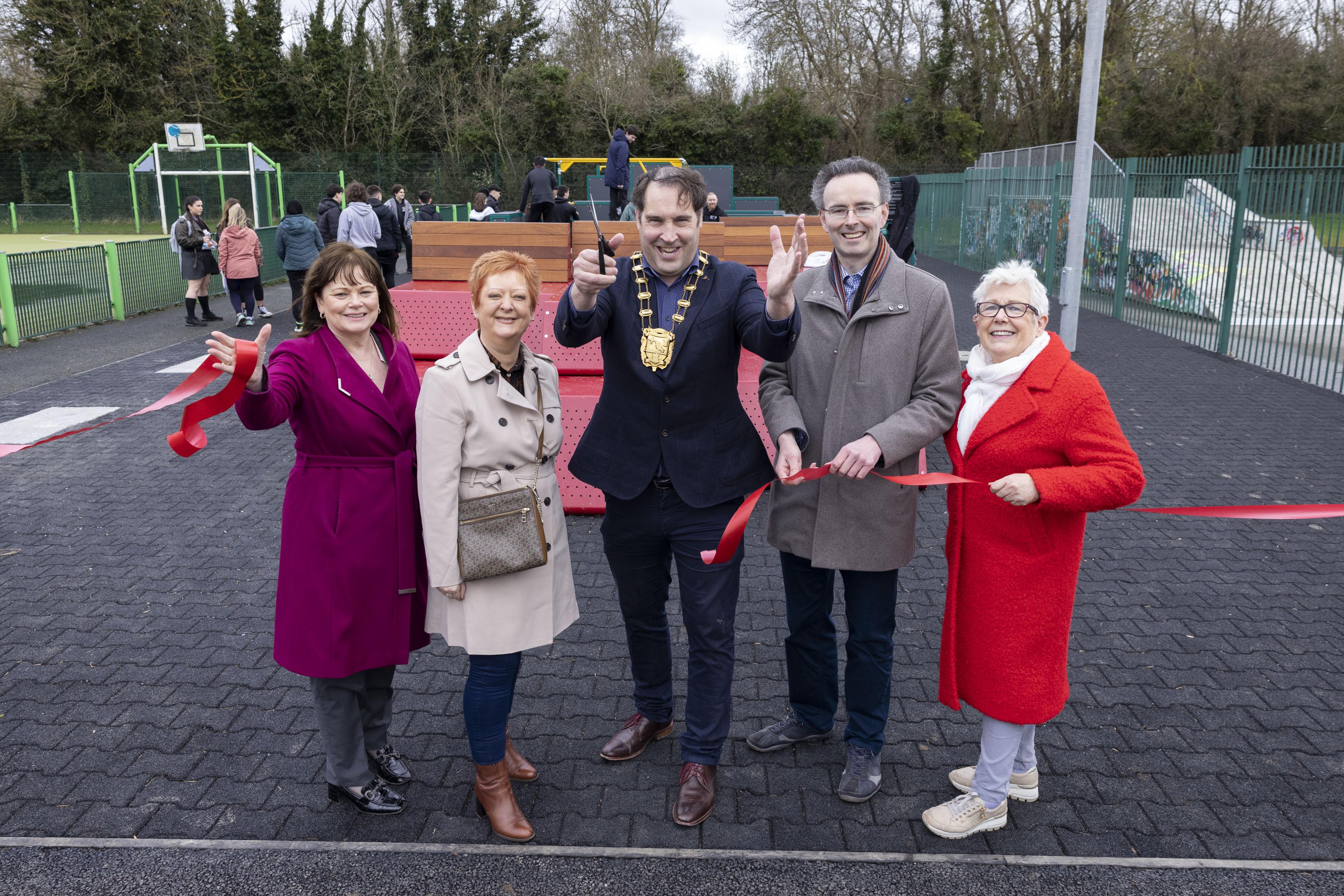 Millennium Park ribbon cutting councillors new new facilities for young people
