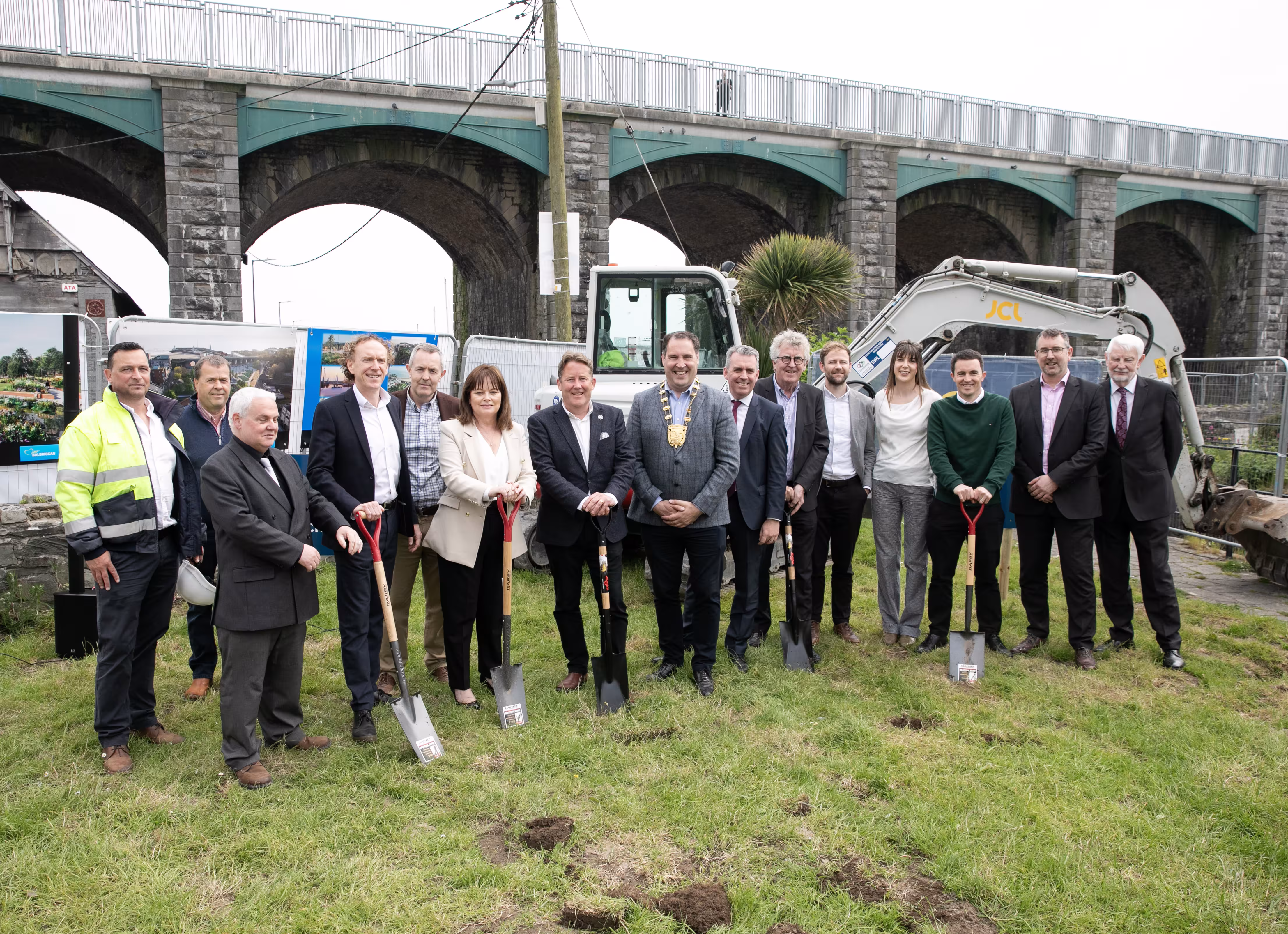 Sod Turning Quay Street large group
