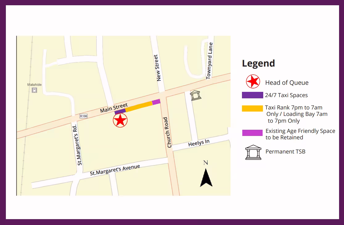 Malahide Taxi Rank Leaflet