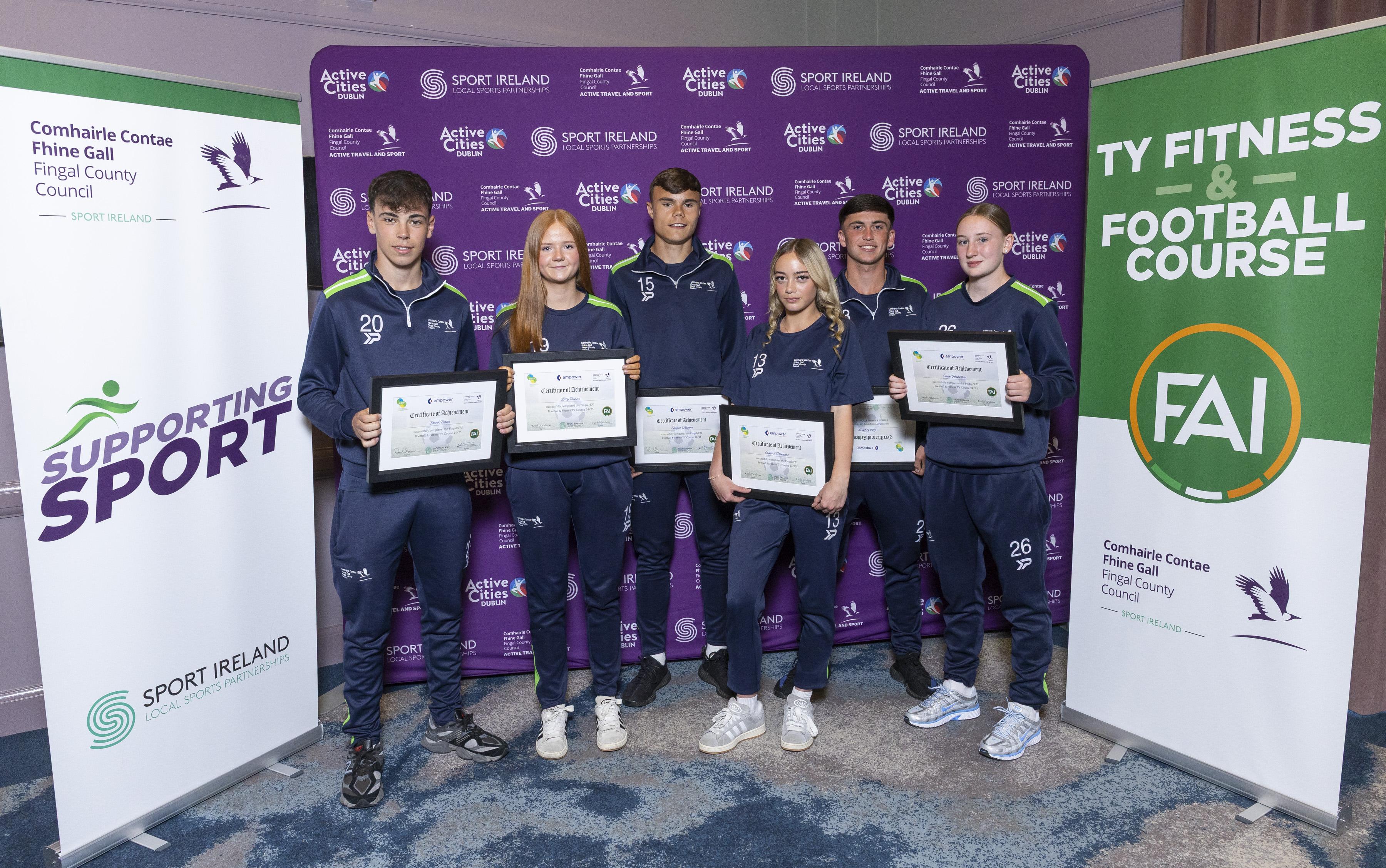 2025 TY football students have graduated with certificates and skills