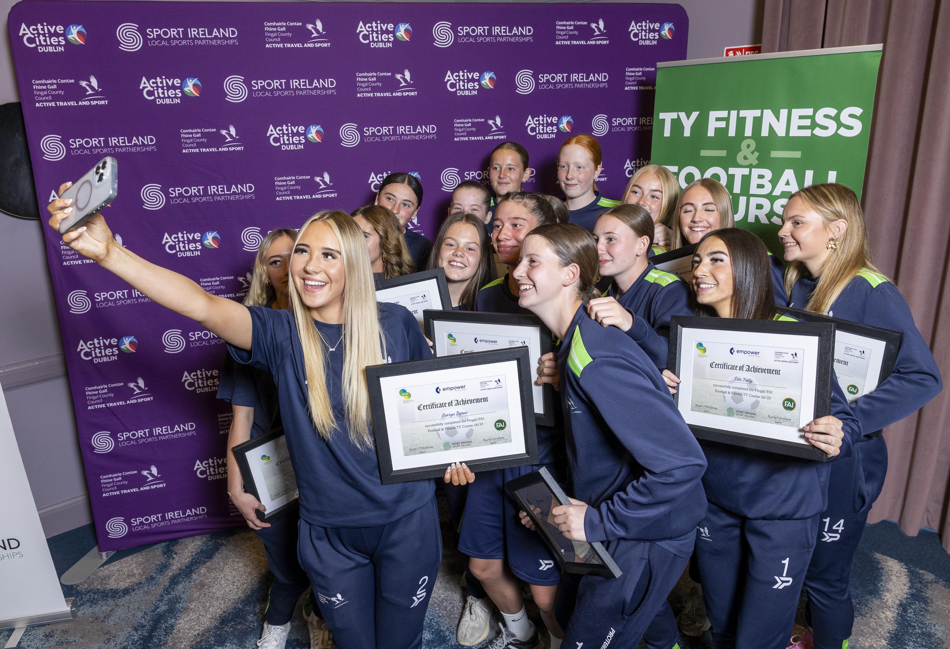 The Fingal TY Football course is going from strength to strength. This year, 25 girls graduated.