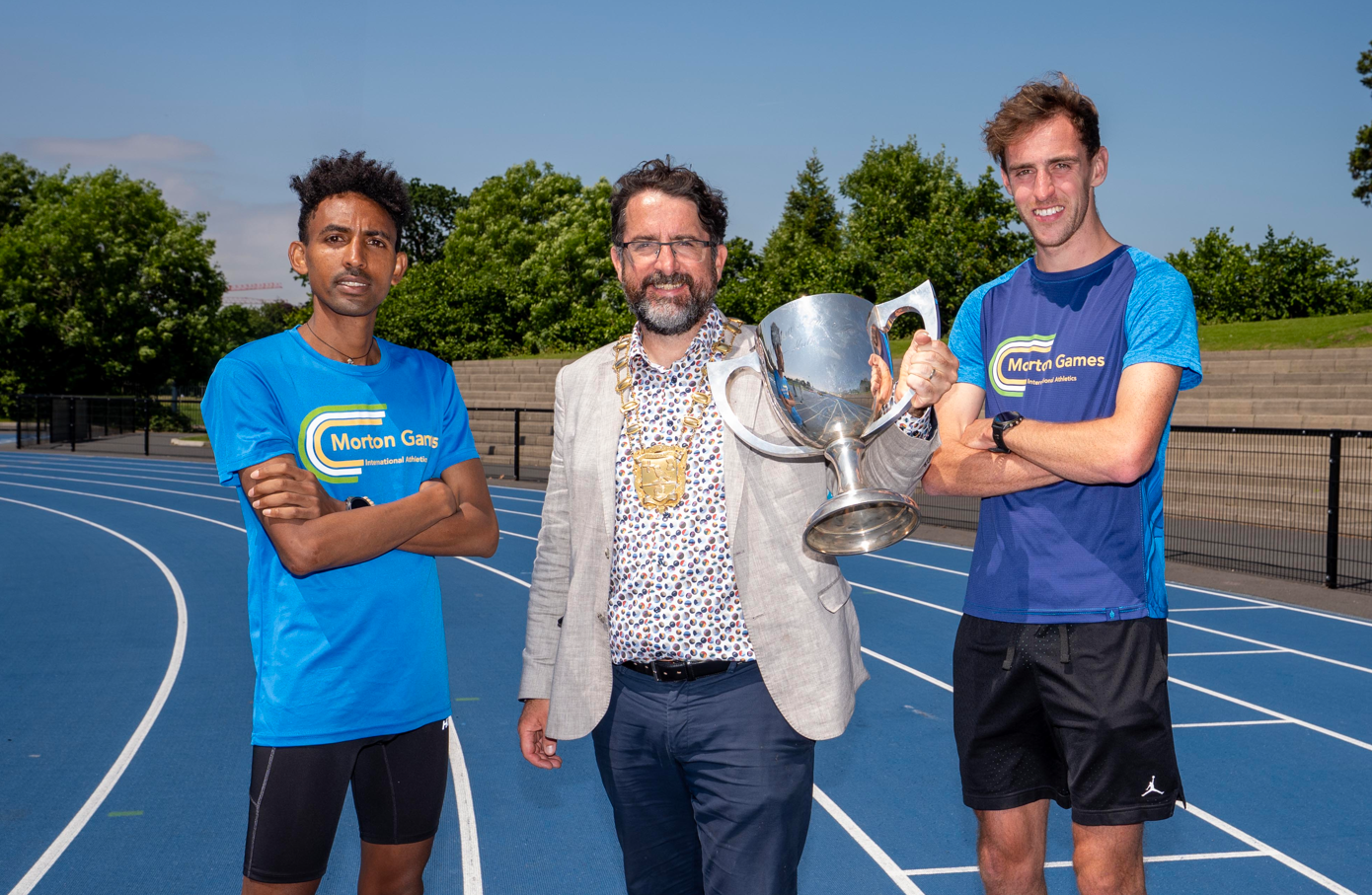 Morton Games 2025 launch - Efrem Gidey Mayor and Cathal Doyle