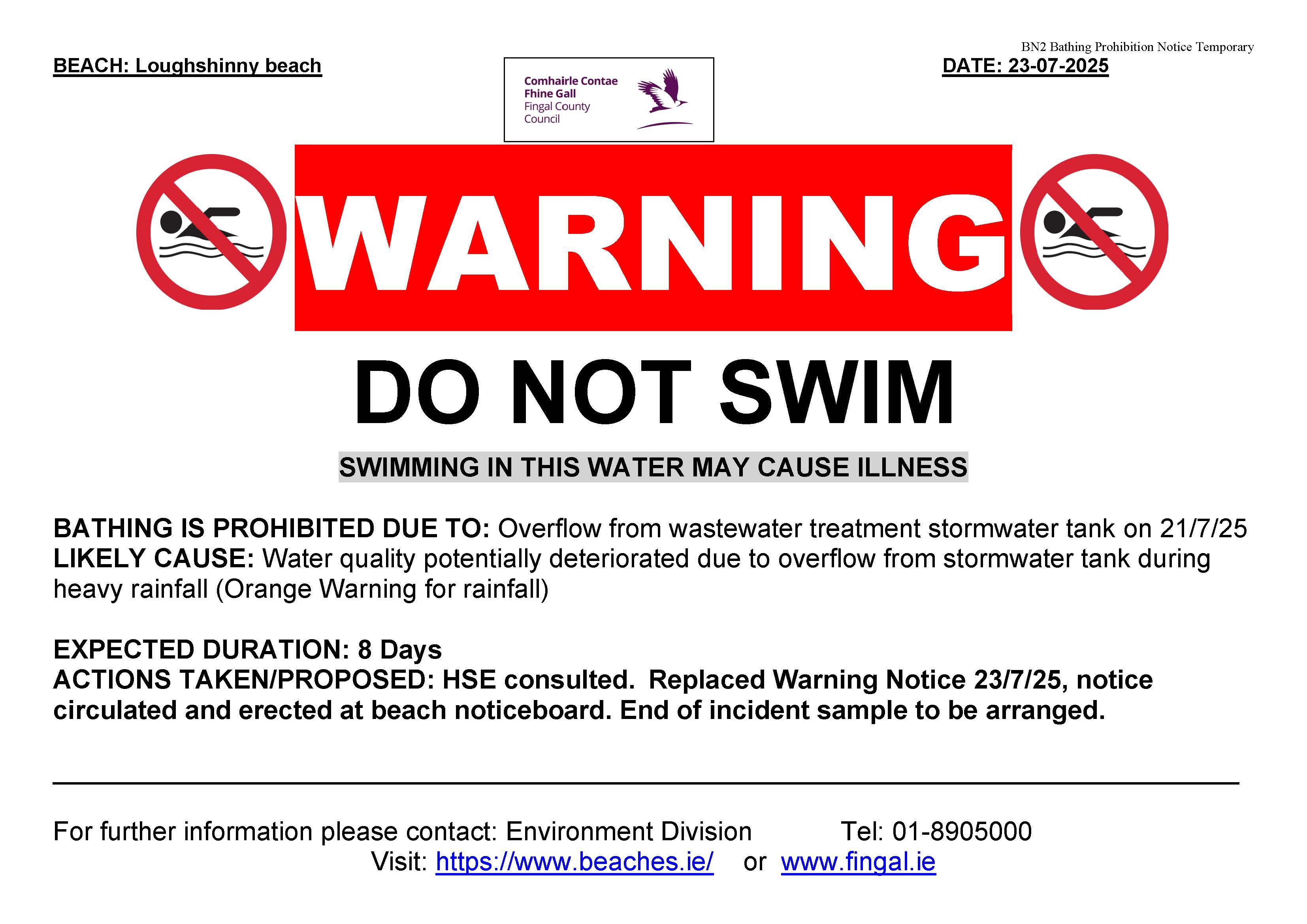 Do Not Swim Loughshinny