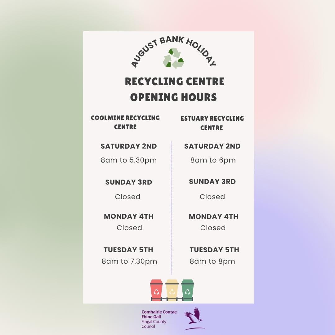 opening hours recycling centre