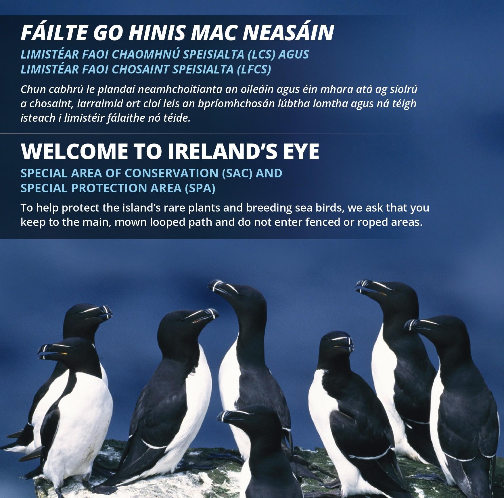 Welcome to Ireland's Eye sign