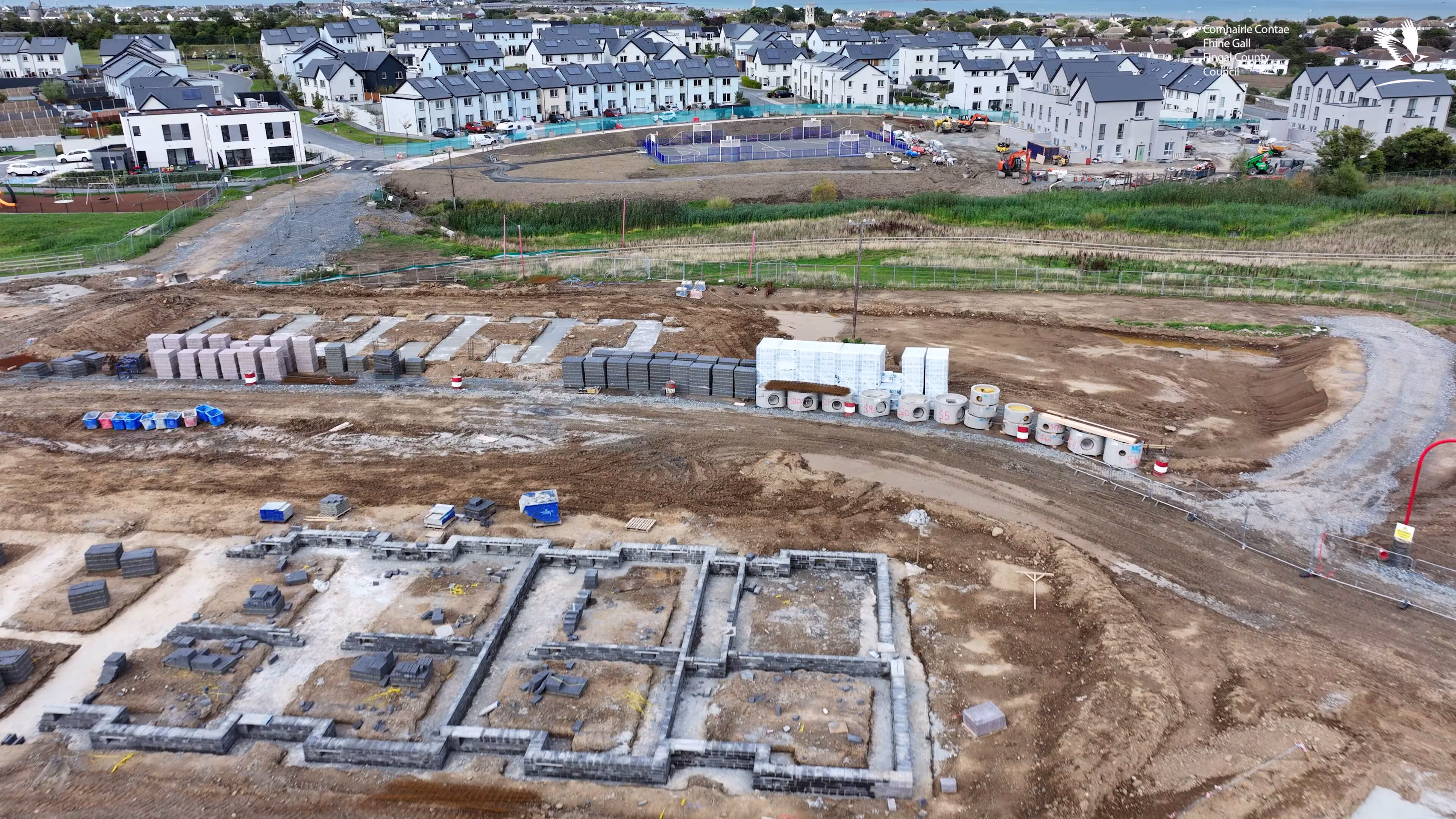 Priory Fields Skerries drone shot