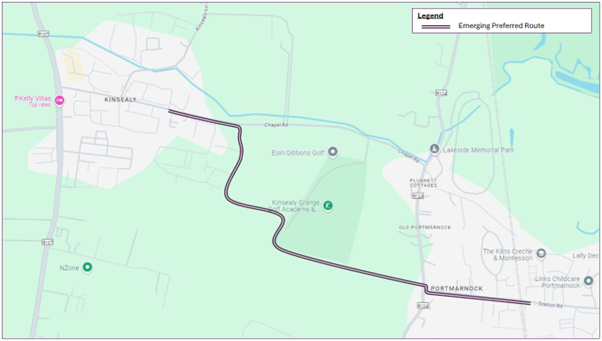 Kinsealy Preferred Route Map