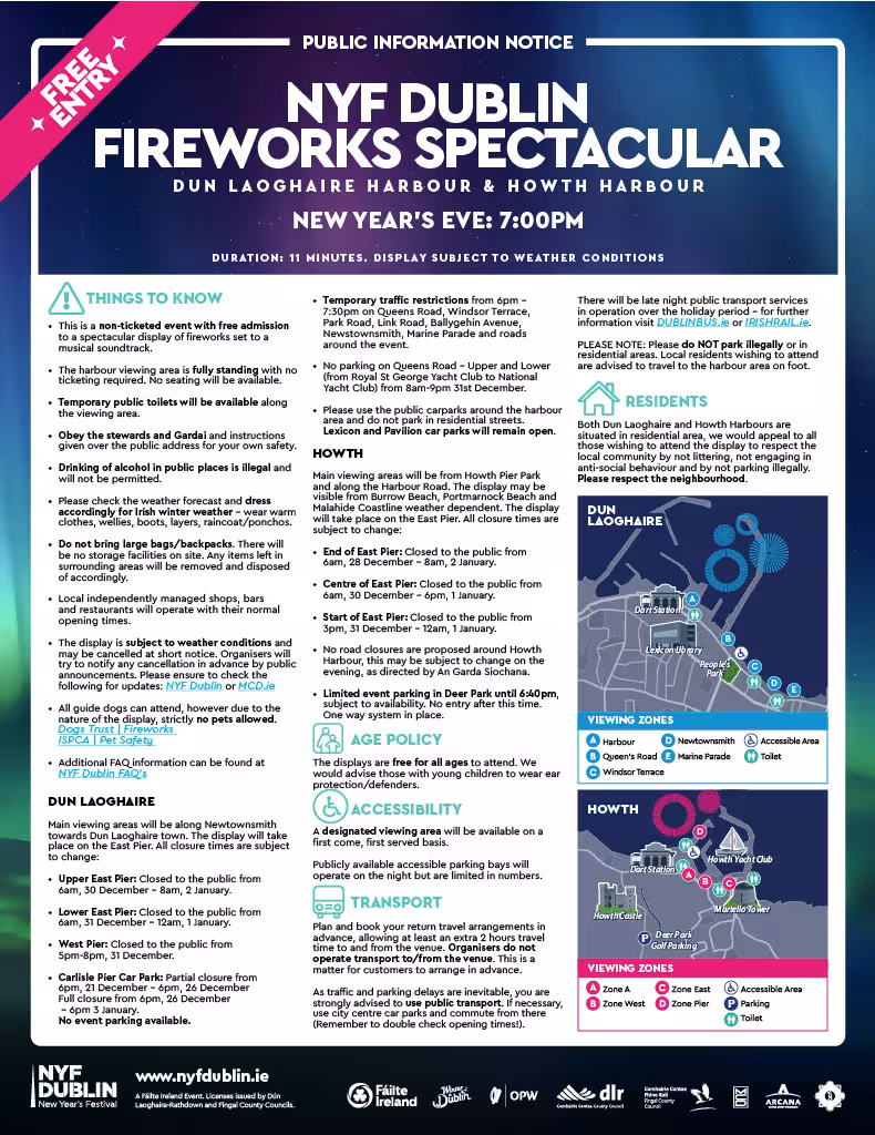 Public Information New Year's Eve