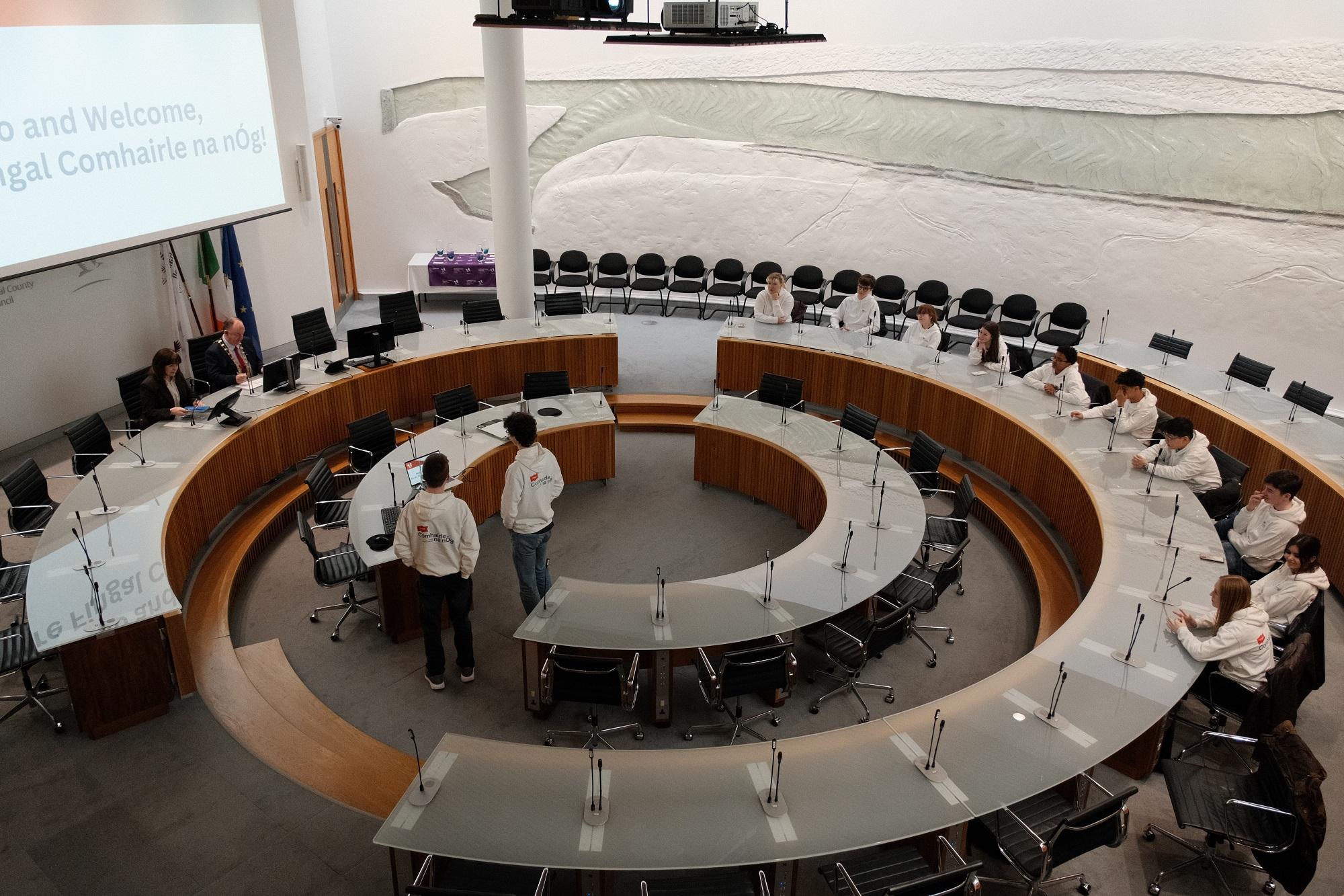 Comhairle na nOg 2026 visit overhead shot