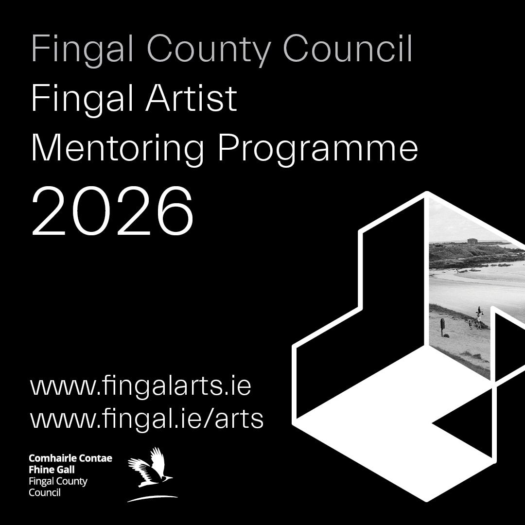 Artist Mentoring Programme for 2026/2027 black and white graphic