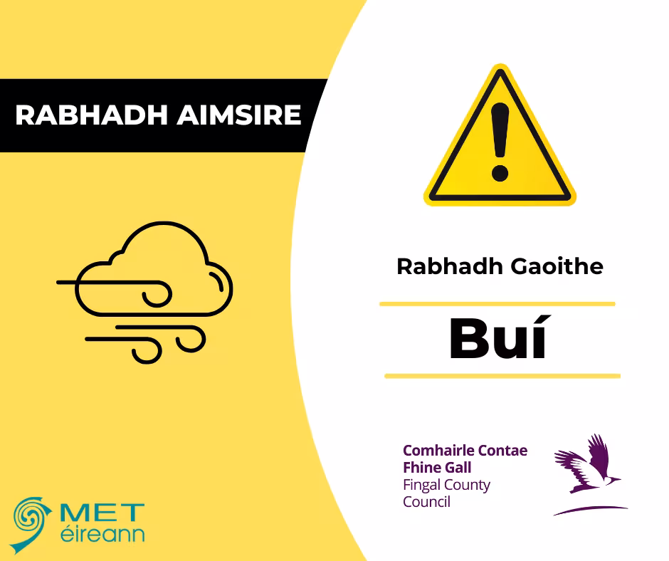 Yellow Warning Gaeilge 