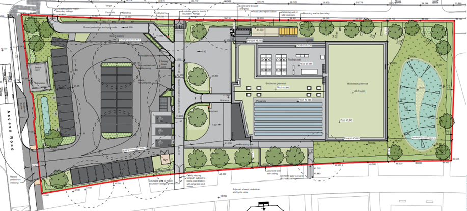Layout of proposed swimming pool