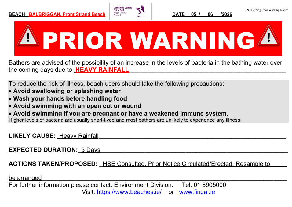 balbriggan prior notice 05 june 2026