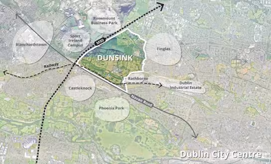 Dunsink City Quarter is the largest remaining greenfield landbank inside Dublin’s M50.