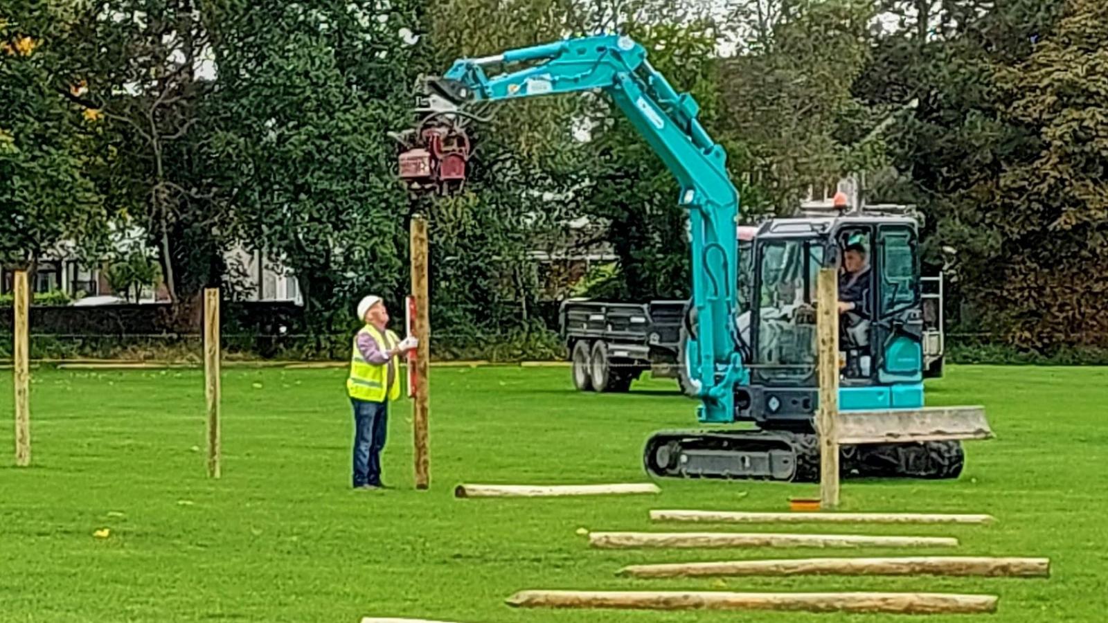 Work commences on the construction of the new all-weather pitch in Swords