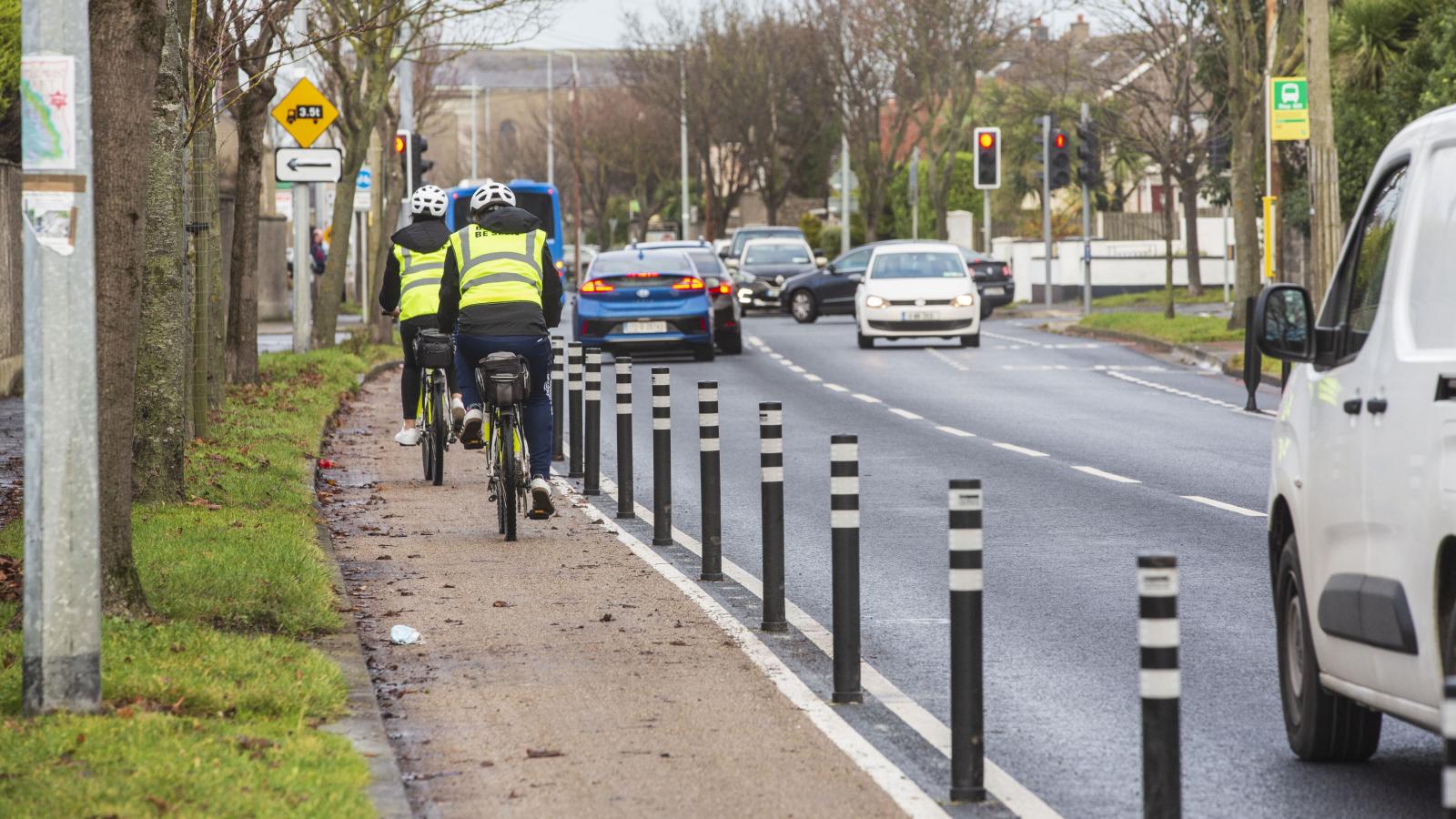 Protected Cycle Lane in use